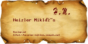 Heizler Miklós névjegykártya